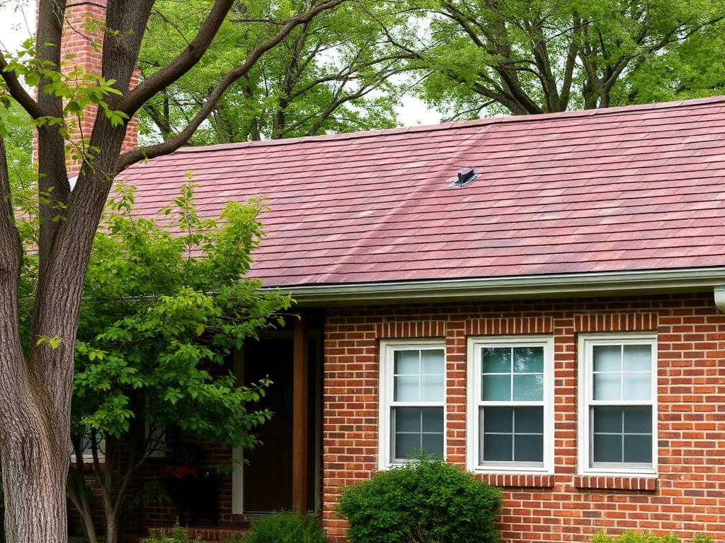 1960s Brick Rambler in Silver Spring, MD — before roof replacement