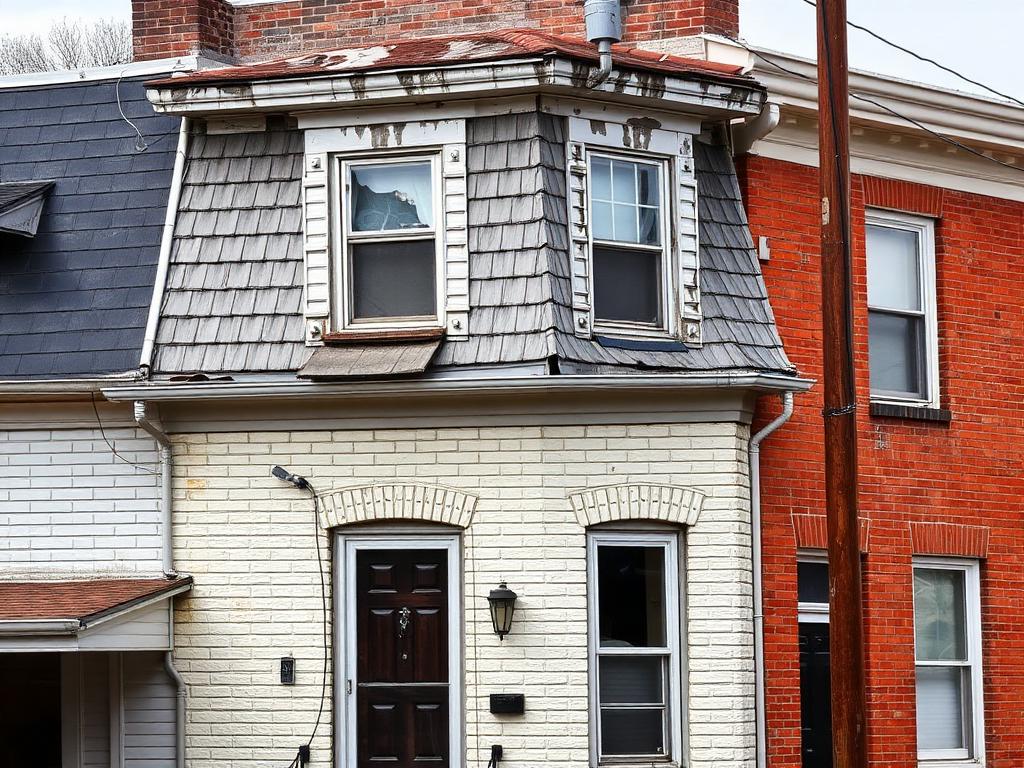 Historic Row House Dormer in Capitol Hill, DC — before roof replacement