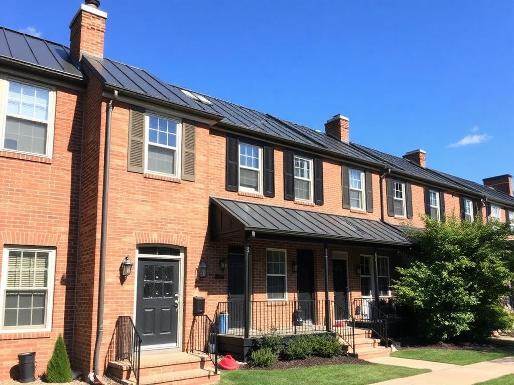 Townhouse Metal Conversion in Alexandria, VA — after roof replacement
