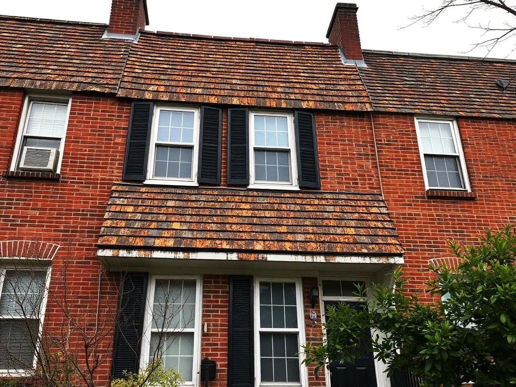 Townhouse Metal Conversion in Alexandria, VA — before roof replacement